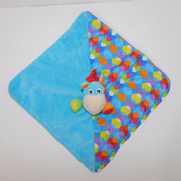 Playgro Blue Horse Pony CLIP CLOP Baby Security  Blanket comforter Baby Lovey - Picture 2 of 6